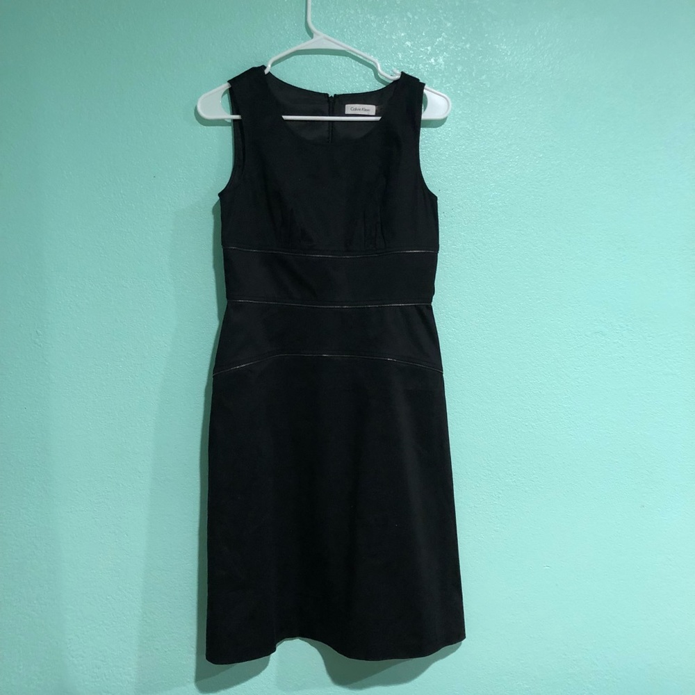 Calvin Klein Black Sleeveless Zipper Style Dress